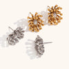 La. Muses Delicate Oval Zircon Stamen Stainless Steel Earrings For Women Female Quality Jewelry Gift - Image 2