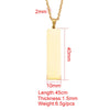 10Pcs Mirror Polished 10x40mm Strip Pendant Necklaces Stainless Steel Cable Chain Necklaces For Women Men - Image 6