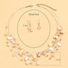 Colorful Shell Crystal Necklaces Earrings Set For Women Multilayer Choker Necklace Women Crystal Earring Jewelry Sets - Image 4