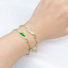 Pink Green Enamel Art St. Jude Rhinestone Flower Chain Bracelet Classic for Women Girl Party Religious Jewelry Gift - Image 6