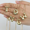 Creative A-Z Balloon Bubble Letter pendant Neckalce for Women Gold Plated Chunky Initial Necklaces Jewelry Birthday Gift - Image 32