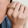 Dplaopa Silver Colorful Geometric Zircon CZ Open Adjustable Ring Party Women Jewelry Gift - Image 2