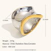 La. Muses Mixed Color Twisted Line Stainless Steel Women's Ring Pvd Gold-plated Jewelry Gift - Image 7