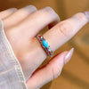Silver Ring Vintage Pattern for Women Wedding Engagement Jewelry Shining Simulated Diamond Women Gifts - Image 2