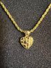 Gold Rope Chain Necklace Nugget Heart Pendant - Image 27