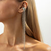 Long Tassel Ear Cuff Clip Earrings with No Piercing Required - Image 3