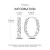 Silver Earrings Women Sparkling Braided Hoop Earring For Anniversary Wedding Jewelry Gifts - Image 3