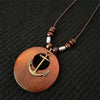 Ethnic Style Round Wood Beads Alloy Leaf Pendant Necklace For Women Girl Bohemian Sweater Chain Vintage Jewelry Accessories Gift - Image 14