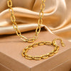 Chunky Gold Plated Link Necklace For Women, Stainless Steel Oval Thick Chain Choker Minimalist Jewelry Party Jewelry Gift - Image 4