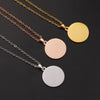 10Pcs 45cm 50cm 60cm Blank Round Disc Pendant Necklace Mirror Polish Stainless Steel Chain Necklace For Womens - Image 1
