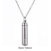 Cylinder Ashes Urn Pendant Charm Stainless Steel Cremation Memorial Necklace Jewelry 3 Colors - Image 16