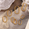 Classic Multi-Size U-Shape Hoops Gold Plated Women's Earrings 316L Stainless Steel Women's Jewelry - Image 4