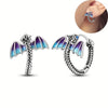 Silver Dragon Wing Earrings Woman Ladies Engagement Vintage Jewelry Accesories Prevent Allergies - Image 3