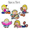 3-10pcs/Set Classic Cartoon Characters Enamel Pin Brooch for Woman Metal Pin Badge Shirt Brooches for Men Woman Jewelry Gifts - Image 12