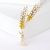 Rhinestone Wheat Ear Brooches for Women Unisex Enamel Wheat Plant Pins Banquet Party Backpack Gifts Jewelry Accessories - Image 8