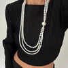 Ingemark Baroque Multilayer Imitation Pearl Long Chain Necklace Women Creative Elegant Sweater Chain Neck Accessories Jewelry - Image 1