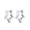 Stainless Steel Hoop Earrings For Women Men Heart Star Oval Rectangle Round Triangle Gold Color Punk Hip Hop Jewelry - Image 14