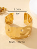 A Women's European and American Style Hammered Texture Wide Open Bracelet, Exaggerated Metallic Gold Bracelet, Niche Design with a Feel, Light - Image 5
