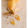 Golden Pvd Plated Stainless Steel Heart Love Cast Hoop Earrings Anti Allergic Metal Texture Daily Jewelry Gift - Image 5