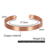 Copper Bracelets for Women Men Unisex 8mm Adjustable Open Cuff Bangles Female Resizable Jewelry Soft Metal Simple - Image 4