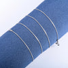 Stainless Steel Cable Chain Necklace in 0.8 mm 1.1 mm and 1.5 mm Widths - Image 11