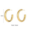 Dream Anti-allergenic Gold Plated Stainless Steel Hoop Earrings For Women Oversize Small Loop Earring - Image 14