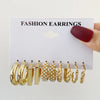 24 Pcs Vintage Hoop Earrings Set for Women Boho Metal Circle Geometric Twist Pearl Studs Earrings Jewelry Gifts - Image 16