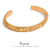 Golden Stainless Steel Moon Star Sun Bangle Bracelet Stylish Metal Open Wrist браслеты на руку женкие Party Gift - Image 1
