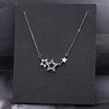 Silver Star Necklace Shiny Zircon Pentagram Clavicle Chain Small Pendant Female Wedding Jewelry Gift - Image 1