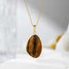 1pc Stone Irregular Pendant Necklace Pink Crystal Amethyst Tiger Eye Necklace Pendant for Women Couple Jewelry Gift - Image 16