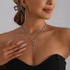 Dark Style Geometric Square Black Crystal Necklace Women's Accessories - Image 1