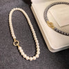 Imitation Pearl Beaded Necklace or Bracelet with Cubic Zirconia Round Clasp - Image 23