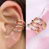 1Pc Geometry Crystal CZ Leaf Clip Earring For Women Without Piercing Punk Vintage Star Ear Cuff Wrap Adjustable Jewelry - Image 52
