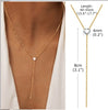 Stainless Steel Lariat Necklace Gold Plated, Dainty Long Necklace Laryered Necklaces For Women Girls, Y Shape Drop Pendant - Image 20