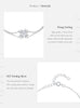 MODIAN 925 Sterling Silver Double Layer Flowers Hearts CZ Romantic Bracelet Luxury Adjustable Chain Link for Women Jewelry