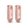 Silver Heart Hoop Earrings Inlaid Zircon CZ Infinity Love Golden Earrings For Women Wedding Gift Jewelry - Image 2