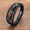 Tiger Eye Stone Men's Wristband Bracelet Hand-woven Multi-Layer Braided Leather Bangles Stainless Steel Jewelry - Image 12