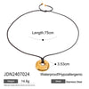 Geometric Pendant Necklace with Wax Cord and Metal Finish Options - Image 23