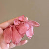 Korean Pink Lace Flower Pearl Tassel Earrings For Women Girls Sweet Petal Long Dangle Earrings Jewelry Accessories - Image 1