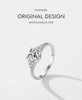 MODIAN 925 Sterling Silver Romantic Heart Love Finger Ring Pave Setting CZ Band For Women Wedding Engagement Anniversary Gift