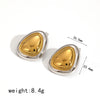Design Gold Silver Mixed Color Titanium Steel Geometric Stud Earrings Set Women's Classic Charm Earr - Image 6