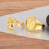 2 Styles Religious Flipable Open Rings Adjustable For Female Male Copper Inlaid Zircon Finger Jewelry Gifts - Image 6
