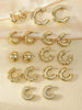 18 Pcs/Set Large C-Shape Teardrop Hoop Earrings for Women Gold Color Exaggerated Twist Earring Daily Wear Jewelry Gifts - Image 3