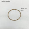 Jewelry Gold Plated Metal Ball Smooth Diameter 3/4/6/8mm Elastic Stainless Steel Bracelet - Image 9