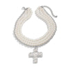 Elegant Multilayer Smooth Imitation Pearl Long Necklace for Women Jesus Cross Pendant Necklace Banquet Neck Jewelry - Image 14