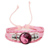12 Zodiac Signs Yin Yang Bracelets Constellation Glass Cabochon Pink Leather Bangle Women Girls Birthday Gifts - Image 4