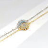 2Pcs Sparkling Lovers Cubic Zirconia Sun and Moon Bracelet for Women Adjustable Couple Bracelets Set Party Wedding Jewelry Gift - Image 2