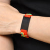 Stainless Steel All-gloss Medical Alert ID Bracelet Adjustable, Silicone Personalized Jewelry Birthday Gift - Image 1