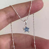 Shiny Blue Crystal Star Pendant Necklace for Women Girls Aesthetic Y2K Emo Zircon Charm Sweet Jewely Accessory Gift - Image 3