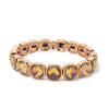 Summer 10mm Crystal Bangle For Women Gold Color Square Rhinestone Elastic Bracelets - Image 19